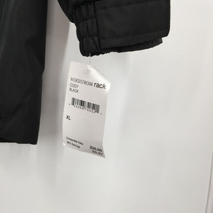 Noize Windbreaker Techno Bonded Hooded Rain Jacket Long Sleeve Black SZ X-Large