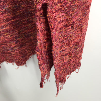 Free People Prism Space Dye Sweater Pullover Sweater Oversized Raw Hem Medium