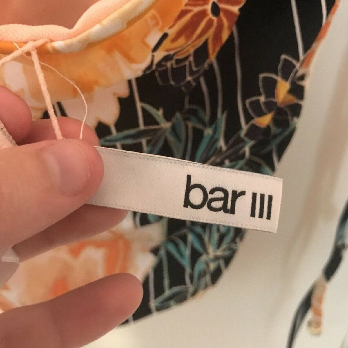 Bar III Floral Cut Out Monokini One Piece Swimsuit Size Medium