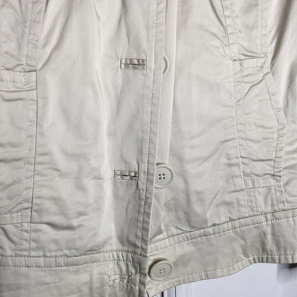 Talbots Stretch 4 Button Blazer Jacket Long Sleeve Two Front Pockets Tan Size 8