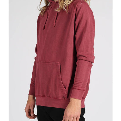 Lira Essentials VINTAGE WASH PULLOVER HOODIE sweatshirt Garnet BURGUNDY Large