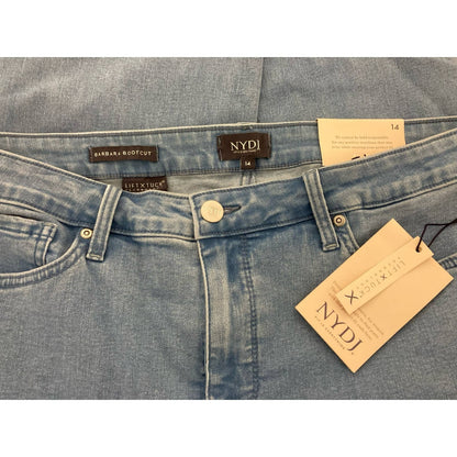 NYDJ Not Your Daughters Jeans Womens Barbara Bootcut Size 14 Blue Light Wash NWT