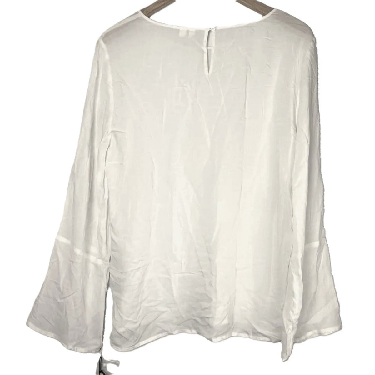 Treasure & Bond Soft Voile Round Neck Blouse Top Sz Medium in Ivory NWT
