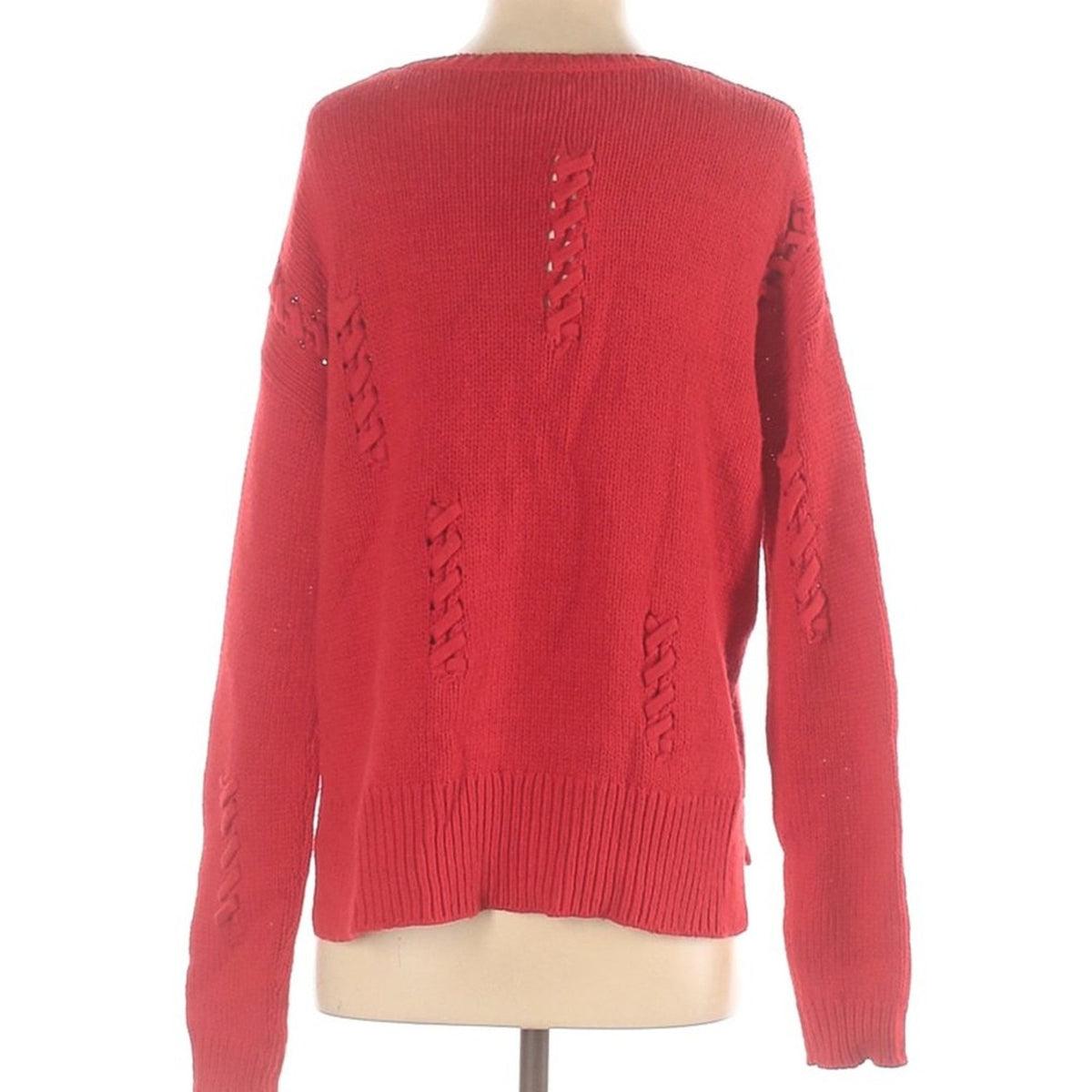 Halogen NWT Red Pullover Sweater Long Sleeve Crew Neck Size Small Long Sleeves