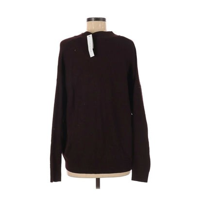 Topshop Pullover Sweater Long Sleeve V-Neck Burgundy Size 4-6 NWT
