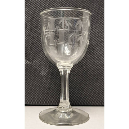 Noritake Bamboo Small Wine Glass 4.25 Inch Replacement Piece Smooth Stem LOT 2