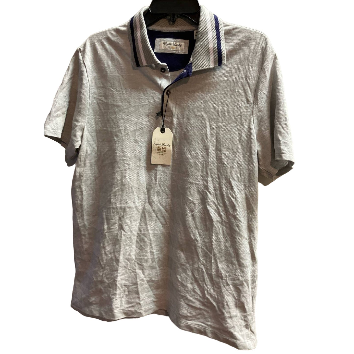 English Laundry Men's Polo Shirt Medium Light Gray NWT Collar Short Sleeve