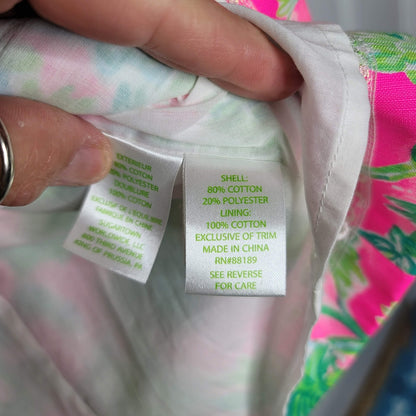 Lilly Pulitzer Gabby Palm-Monkey Shift Dress in Raz Berry Catty Shack 16