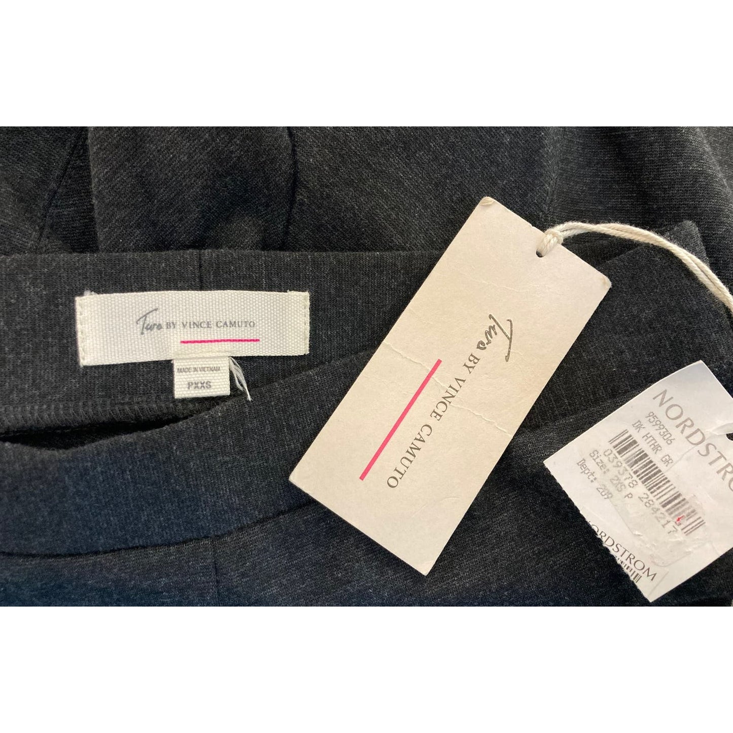 Two by Vince Camuto Back Seam Leggings Size PXXS/Petite 2XS in Dark Grey NWT