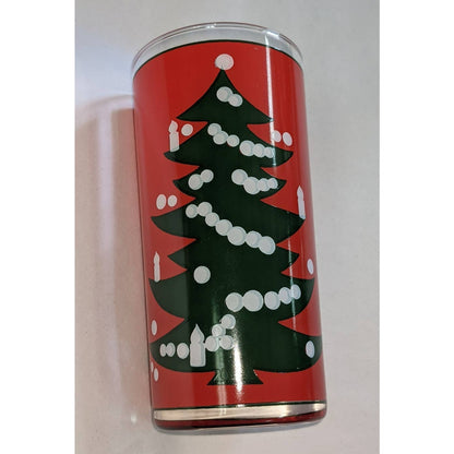 Waechtersbach Christmas Tree 10oz Glassware Tumbler Red Green White Clear