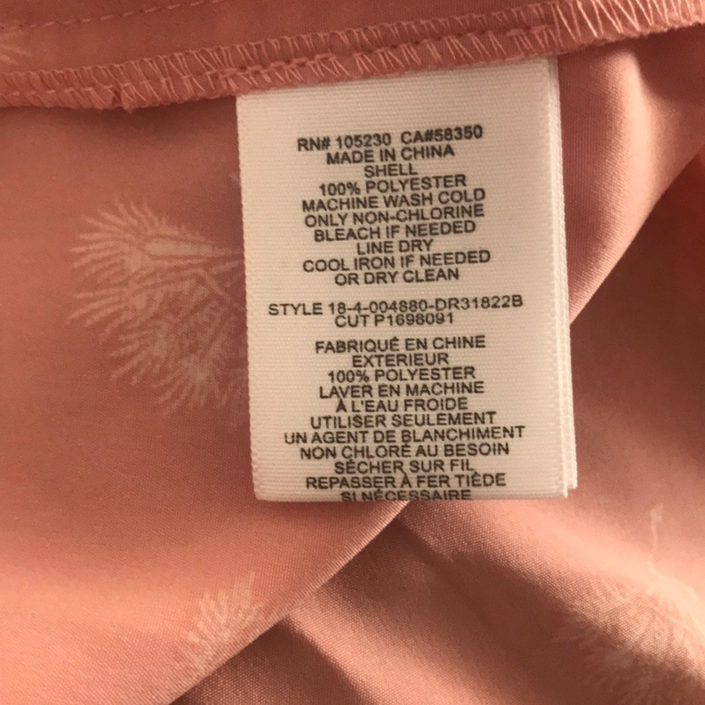 Joie NEW 3/4 Sleeve Printed Pink Dress Size Small Casual Summer Elastic Waist