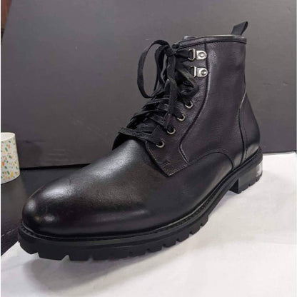 Blondo Men's Waterproof Boot Lace Up Leather Light Black Size 11 NEW Work Combat