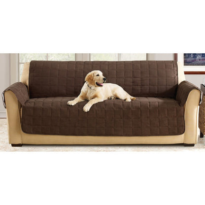 Duck River Textile Chocolate Wallace Sofa Cover with Pockets NEW