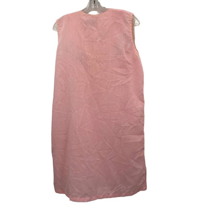 Vintage Confessiones Maria Luisa Pink Embroidered Housedress Size 36