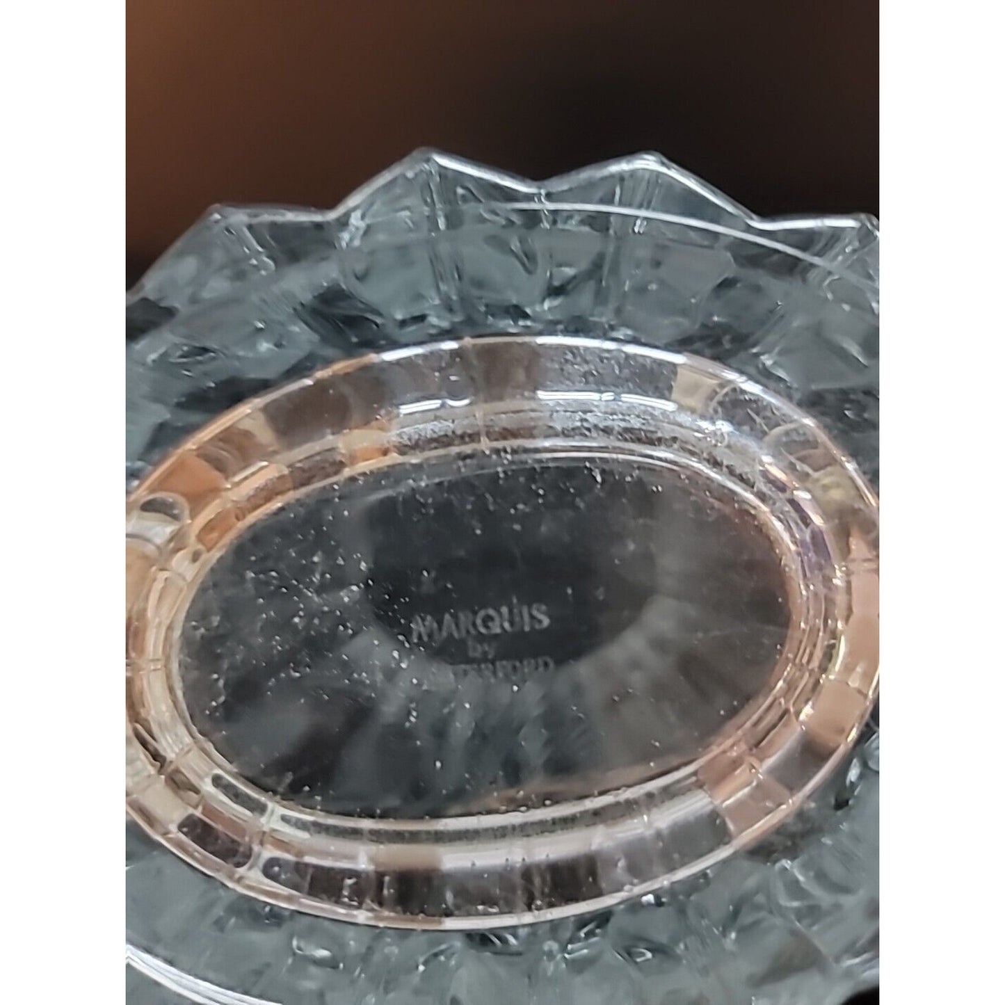 Marquis by Waterford Crystal Vase Oval 9" Tall Classy GLASS RIPPLE