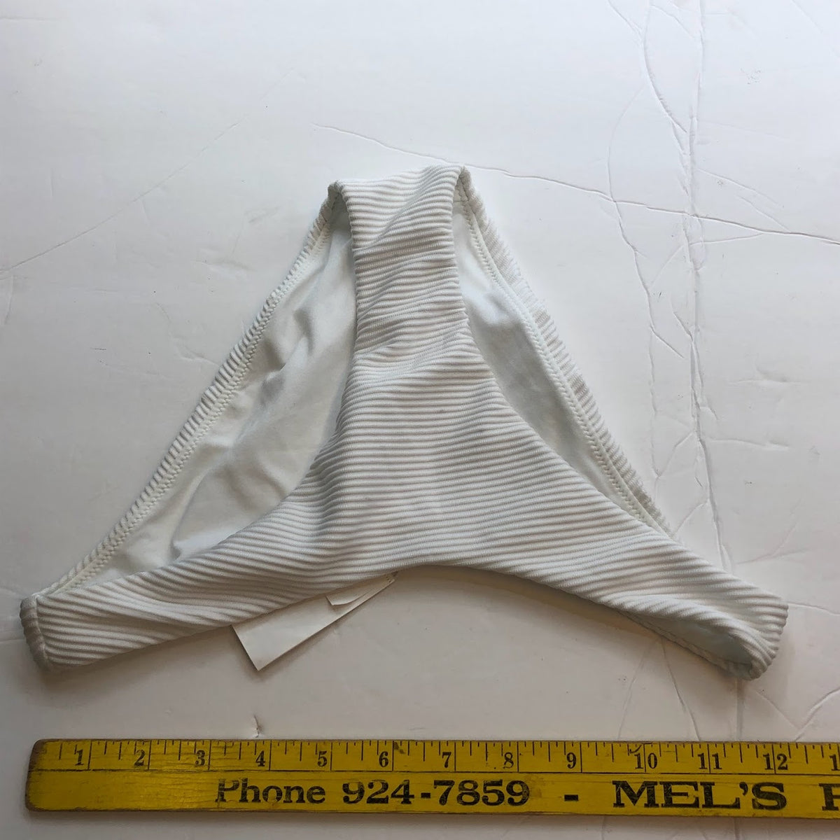 O'neill 2 Piece White BathingSuit Swimwear Small Saltwater Solid Texture Bandeau