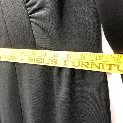 Alison Ayres Original Vintage Black Maxi Polyester Long Sleeve Modesty 1970s