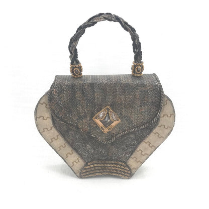 Unbranded Designer Ladies Hand Bag Handel Magnet Snap Tan/Brown